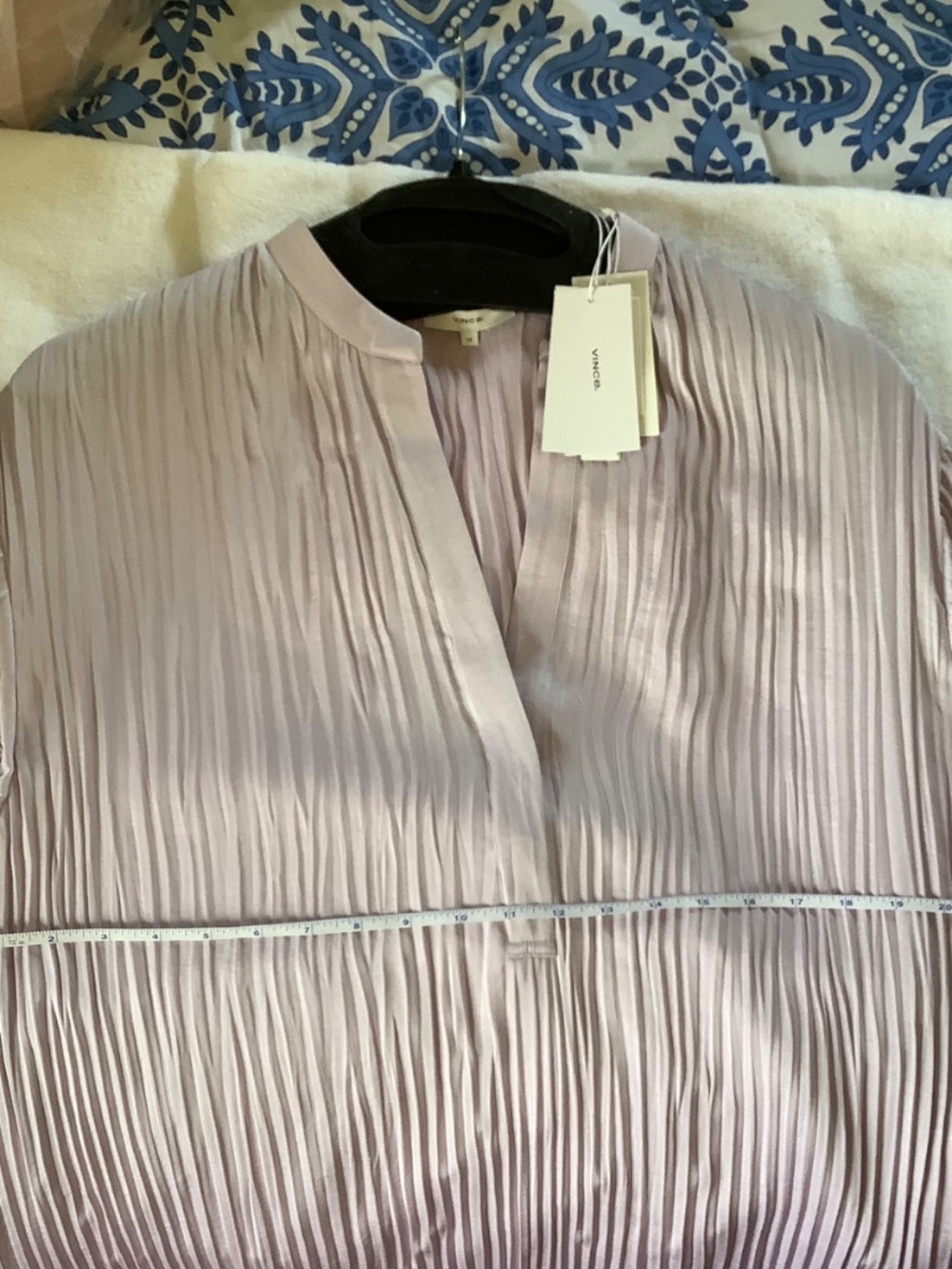 Vince Crushed Satin Midi Dress Violetta Light Violet SZ 1X - Picture 14 of 16